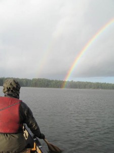Double Rainbow Over the French River