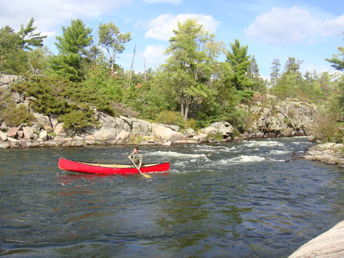 Paddling on the French River