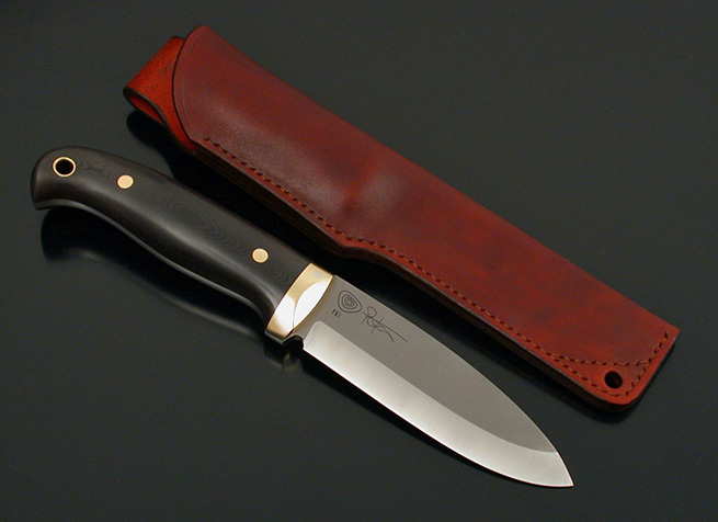 The Raven PK1 Knife showing Frontier Bushcraft Roundel.