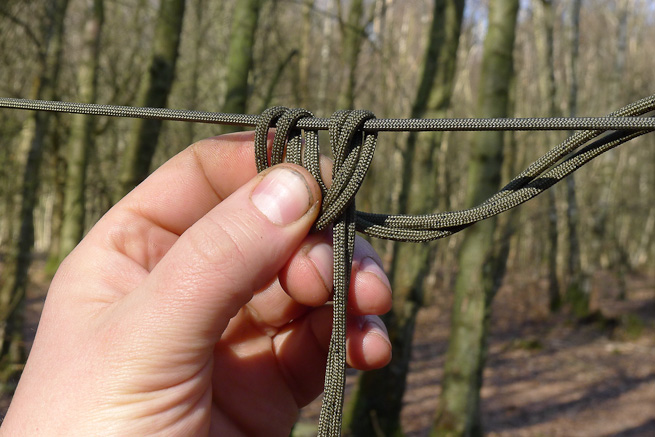 Conituing to tie the cow-hitch with doubled-cord effectively forms a Prusik.