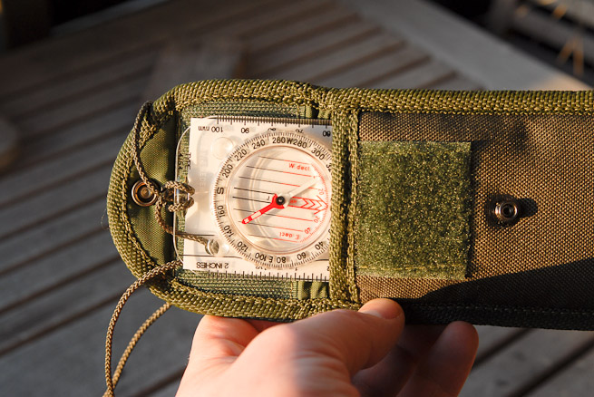 Silva Type 4 baseplate compass and speed timing chart slot nicely into compass case