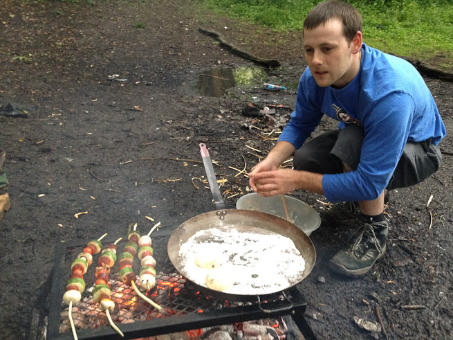 Helper at a bushcraft weekend for Scouts