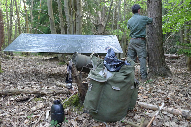 Budget kit being used for bush camp