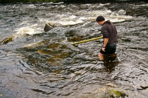 Facing downstream while wading is wrong