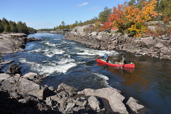 Paul Kirtley and Ray Goodwin on French River rapids