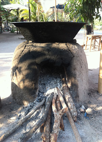 Clay oven earth stove.