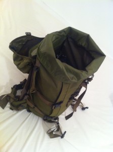 Back pack packed for jungle trekking adventure travel