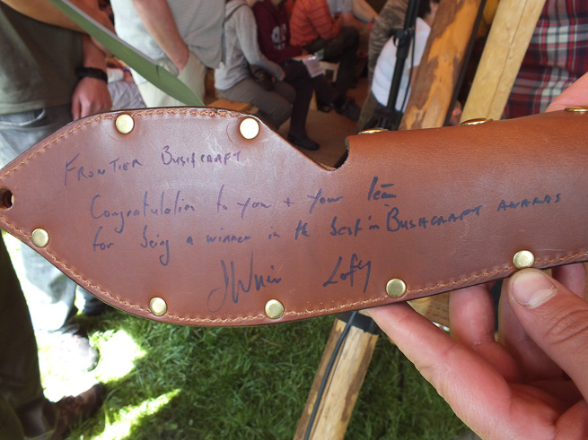 The Lofty Wiseman Survival Tool, signed by Lofty himself. Photo: Paul Nicholls.