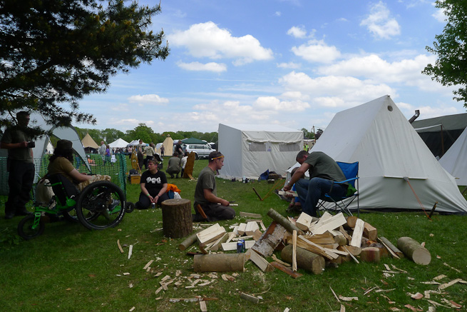 Behind the Frontier stall at the Bushcraft Show