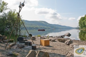 Expediton style camp on canoeing course with Frontier Bushcraft