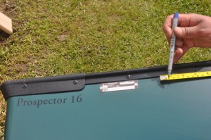 Marking canoe for drilling