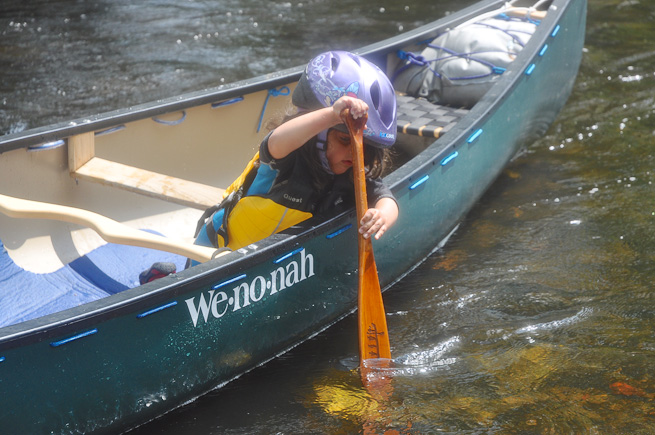 Ray Goodwin and Maya Rose in a canoe