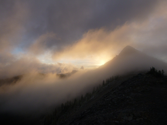 Misty mountains in Washington State