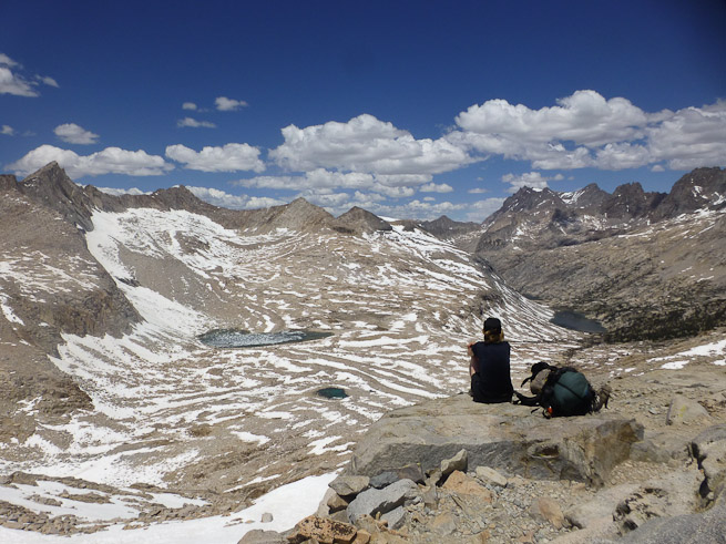 Break on top of a high pass on the Pacific Crest Trail