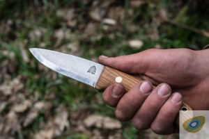 Woodlander classic knife in a hand
