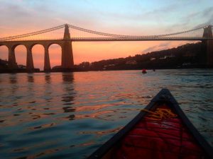 Menai Bridge at sunset