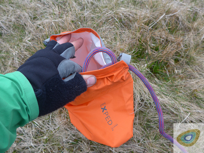 Using a dry bag to store the rope in your back pack has many advantages. Photo: Henry Landon